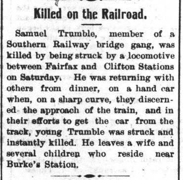 FHE19040415 Samuel Trumble killed on railroad